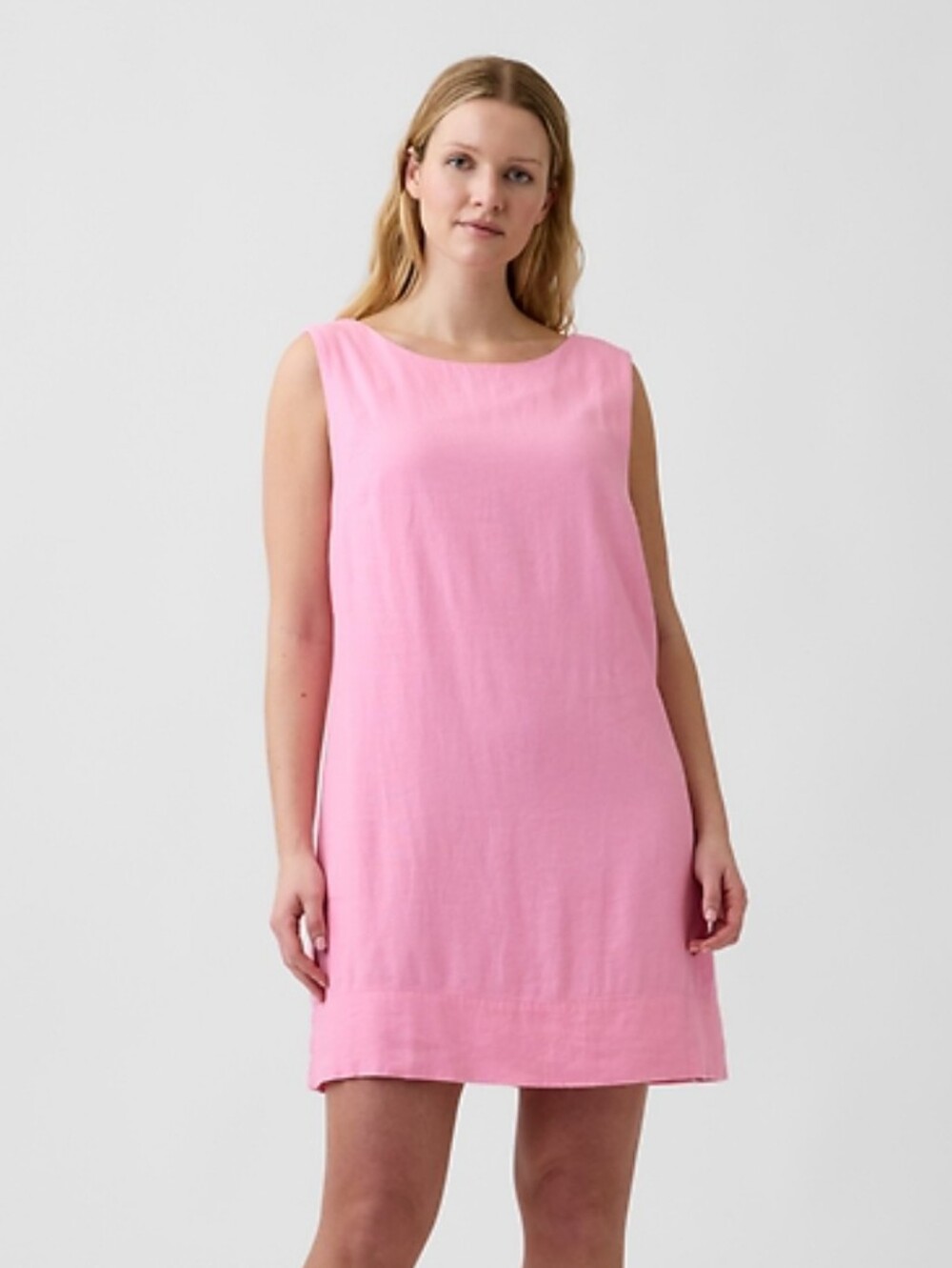 GAP Women’s Size XL: Linen Blend Apron Mini Pink Dress NEW